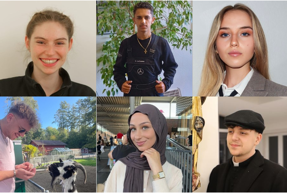 Foto Schriftzug "Auberlen-Realschule" an der Schulhauswand